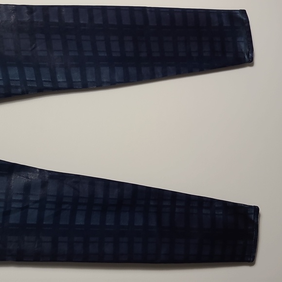 7 FOR ALL MANKIND The Skinny Wax Coated Blue Jeans With Plaid Pattern Size 29 - Picture 13 of 16